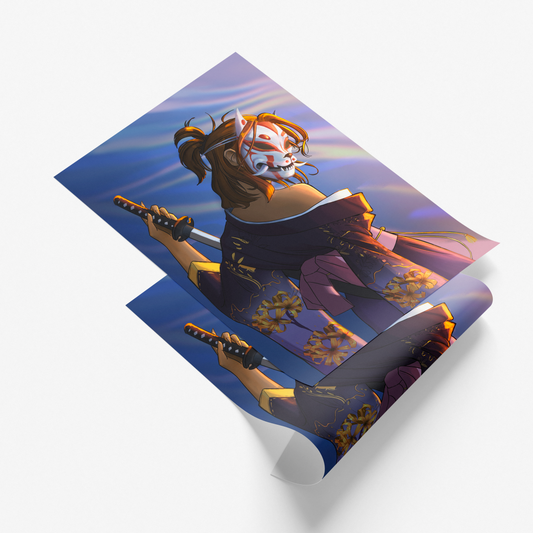 Hendy.ART - Original Prints - Masked Samuraï